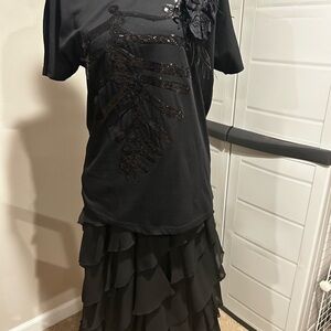 Mango Elegant Black 2 piece Dress